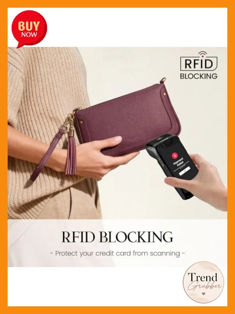 Leather Wristlet Wallet for Women Crossbody Bag Clutch Purse with Tassel